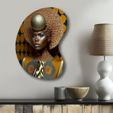 Exquiste African Woman Design VI - Asymmetric Metal Wall Art