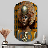 Exquiste African Woman Design VI - Asymmetric Metal Wall Art