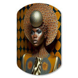 Exquiste African Woman Design VI - Asymmetric Metal Wall Art