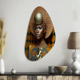 Exquiste African Woman Design VI - Asymmetric Metal Wall Art