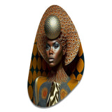 Exquiste African Woman Design VI - Asymmetric Metal Wall Art