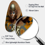 Exquiste African Woman Design VI - Asymmetric Metal Wall Art