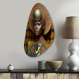 Exquiste African Woman Design VI - Asymmetric Metal Wall Art