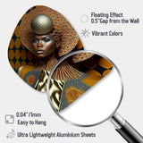 Exquiste African Woman Design VI - Asymmetric Metal Wall Art