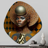 Exquiste African Woman Design VI - Asymmetric Metal Wall Art