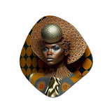 Exquiste African Woman Design VI - Asymmetric Metal Wall Art