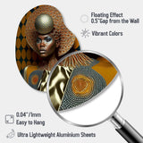 Exquiste African Woman Design VI - Asymmetric Metal Wall Art