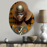 Exquiste African Woman Design VI - Asymmetric Metal Wall Art