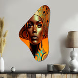 Exquiste African Woman Design VIII - Asymmetric Metal Wall Art