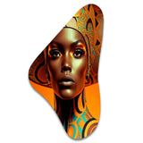 Exquiste African Woman Design VIII - Asymmetric Metal Wall Art