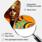 Exquiste African Woman Design VIII - Asymmetric Metal Wall Art