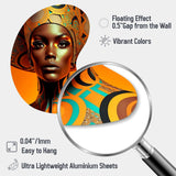 Exquiste African Woman Design VIII - Asymmetric Metal Wall Art