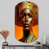 Exquiste African Woman Design VIII - Asymmetric Metal Wall Art