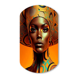 Exquiste African Woman Design VIII - Asymmetric Metal Wall Art