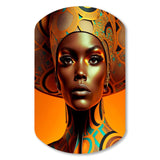 Exquiste African Woman Design VIII - Asymmetric Metal Wall Art