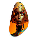 Exquiste African Woman Design VIII - Asymmetric Metal Wall Art