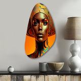 Exquiste African Woman Design VIII - Asymmetric Metal Wall Art