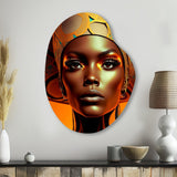 Exquiste African Woman Design VIII - Asymmetric Metal Wall Art