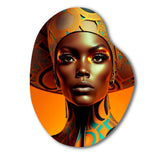 Exquiste African Woman Design VIII - Asymmetric Metal Wall Art