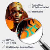 Exquiste African Woman Design VIII - Asymmetric Metal Wall Art