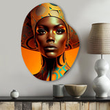 Exquiste African Woman Design VIII - Asymmetric Metal Wall Art