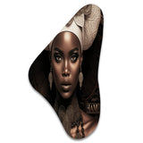 Classy Portrait Of Elegant African Lady IX - Asymmetric Metal Wall Art