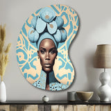 Retro Haute Couture African American Lady V - Asymmetric Metal Wall Art