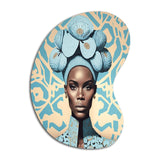 Retro Haute Couture African American Lady V - Asymmetric Metal Wall Art