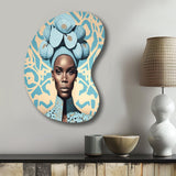 Retro Haute Couture African American Lady V - Asymmetric Metal Wall Art