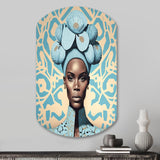 Retro Haute Couture African American Lady V - Asymmetric Metal Wall Art