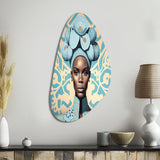 Retro Haute Couture African American Lady V - Asymmetric Metal Wall Art