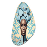 Retro Haute Couture African American Lady V - Asymmetric Metal Wall Art