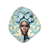 Retro Haute Couture African American Lady V - Asymmetric Metal Wall Art