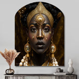 Tribal African Woman I - Asymmetric Metal Wall Art