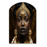 Tribal African Woman I - Asymmetric Metal Wall Art