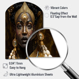 Tribal African Woman I - Asymmetric Metal Wall Art