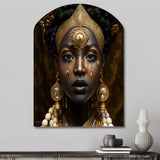 Tribal African Woman I - Asymmetric Metal Wall Art