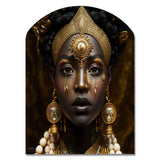 Tribal African Woman I - Asymmetric Metal Wall Art