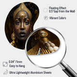 Tribal African Woman I - Asymmetric Metal Wall Art