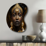 Tribal African Woman I - Asymmetric Metal Wall Art