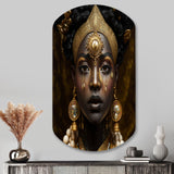 Tribal African Woman I - Asymmetric Metal Wall Art