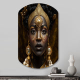 Tribal African Woman I - Asymmetric Metal Wall Art