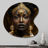 Tribal African Woman I - Asymmetric Metal Wall Art