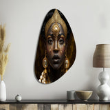 Tribal African Woman I - Asymmetric Metal Wall Art