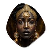 Tribal African Woman I - Asymmetric Metal Wall Art