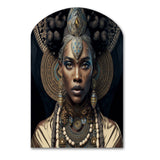 Tribal African Woman II - Asymmetric Metal Wall Art