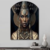 Tribal African Woman II - Asymmetric Metal Wall Art