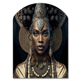 Tribal African Woman II - Asymmetric Metal Wall Art