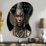 Tribal African Woman II - Asymmetric Metal Wall Art