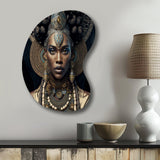 Tribal African Woman II - Asymmetric Metal Wall Art